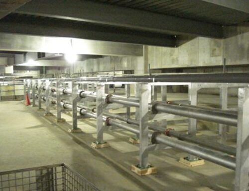 配管ラック　溶融亜鉛メッキ施工